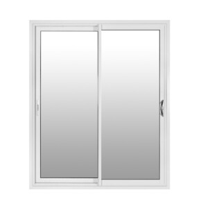 baie vitrée aluminium 2 vantaux option gris anthracite