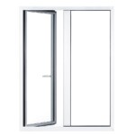 fenetre 2 vantaux alu frappe blanc 9016