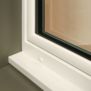 Fenêtre frappe PVC parclose arrondie 1 vantail blanc vitrage imprimé 200 – Image 4