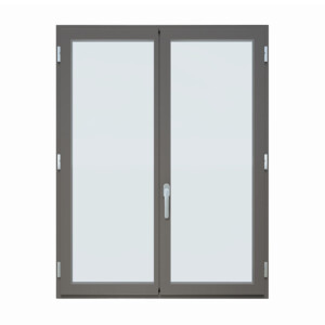 Fenêtre frappe Alu ouvrant caché 1 vantail gris anthracite 7016 vitrage dépoli